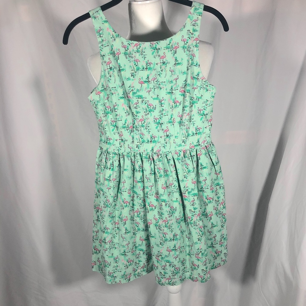 Classy Mint Flamingo Retro Sundress